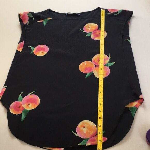 Alternative Apparel Peaches Silk Blend Black Top - Picture 11 of 11